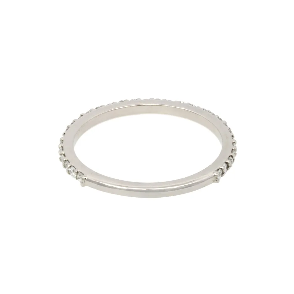 19k White Gold Partial Eternity Band