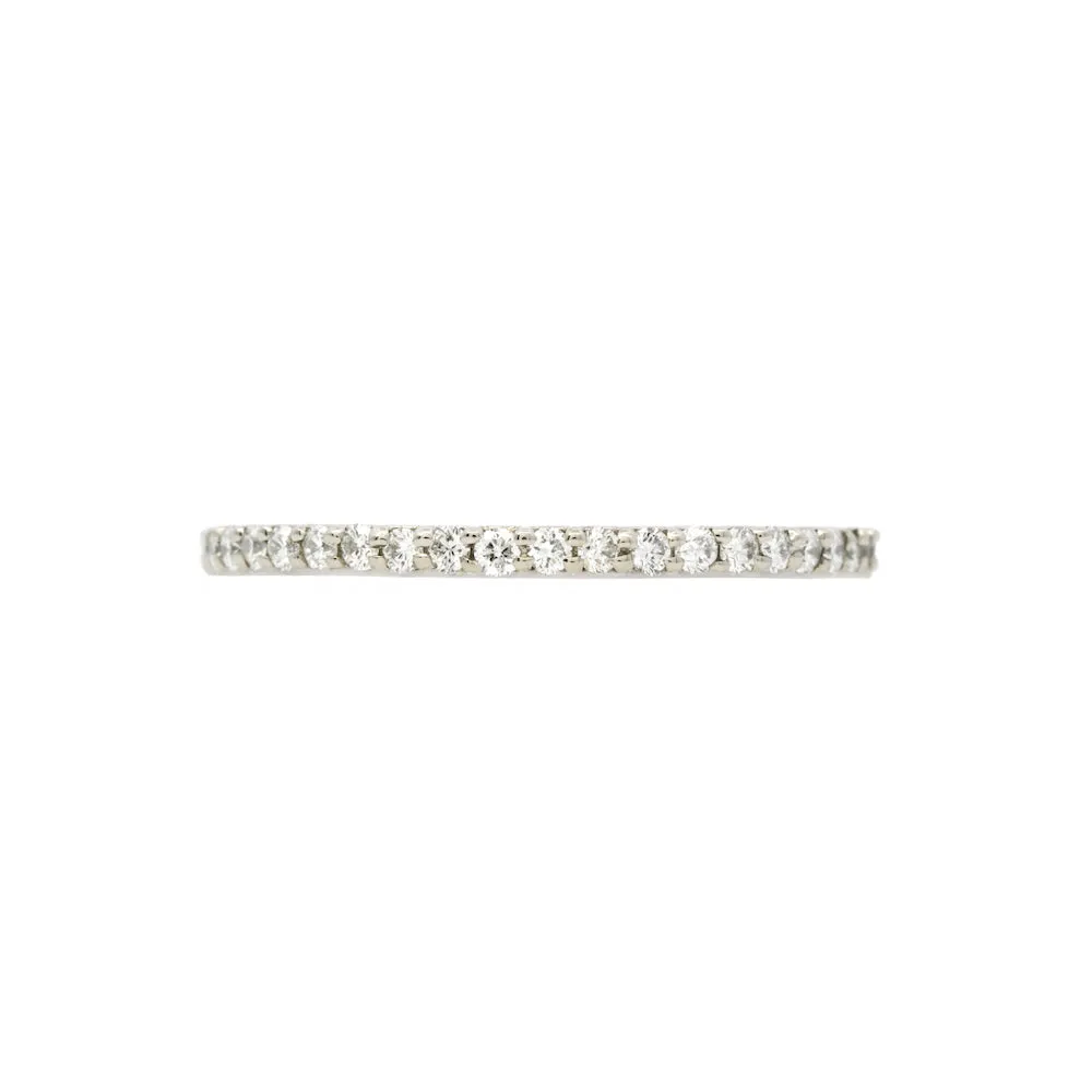 19k White Gold Partial Eternity Band