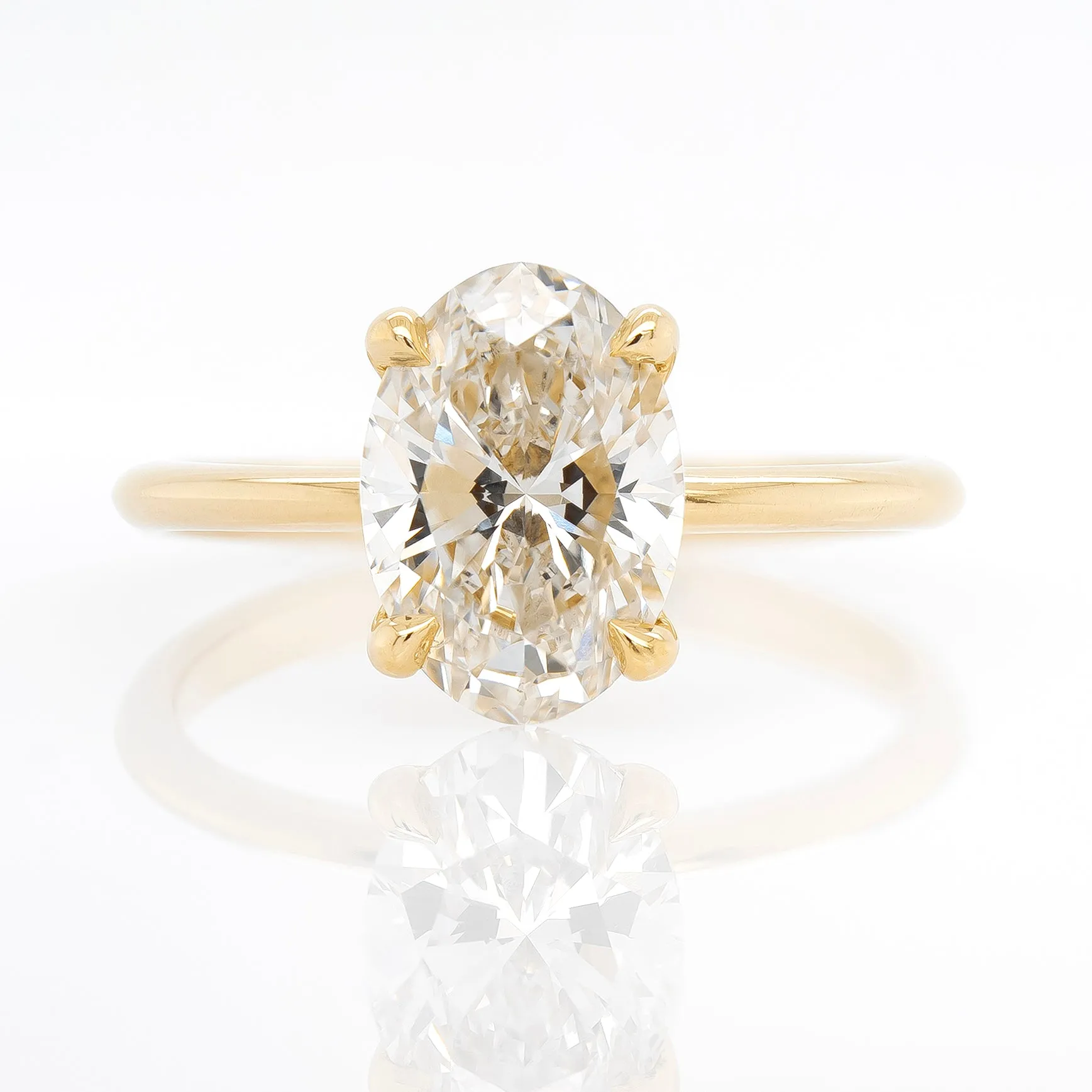 2ct Lab-Grown Oval Diamond Solitaire Engagement Ring