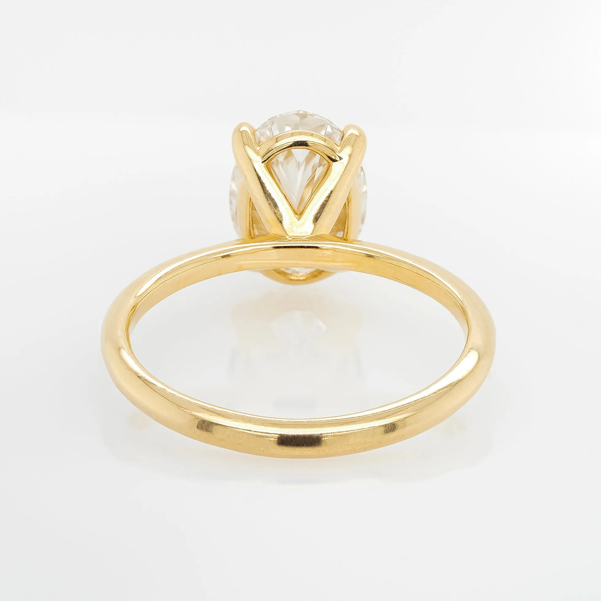2ct Lab-Grown Oval Diamond Solitaire Engagement Ring