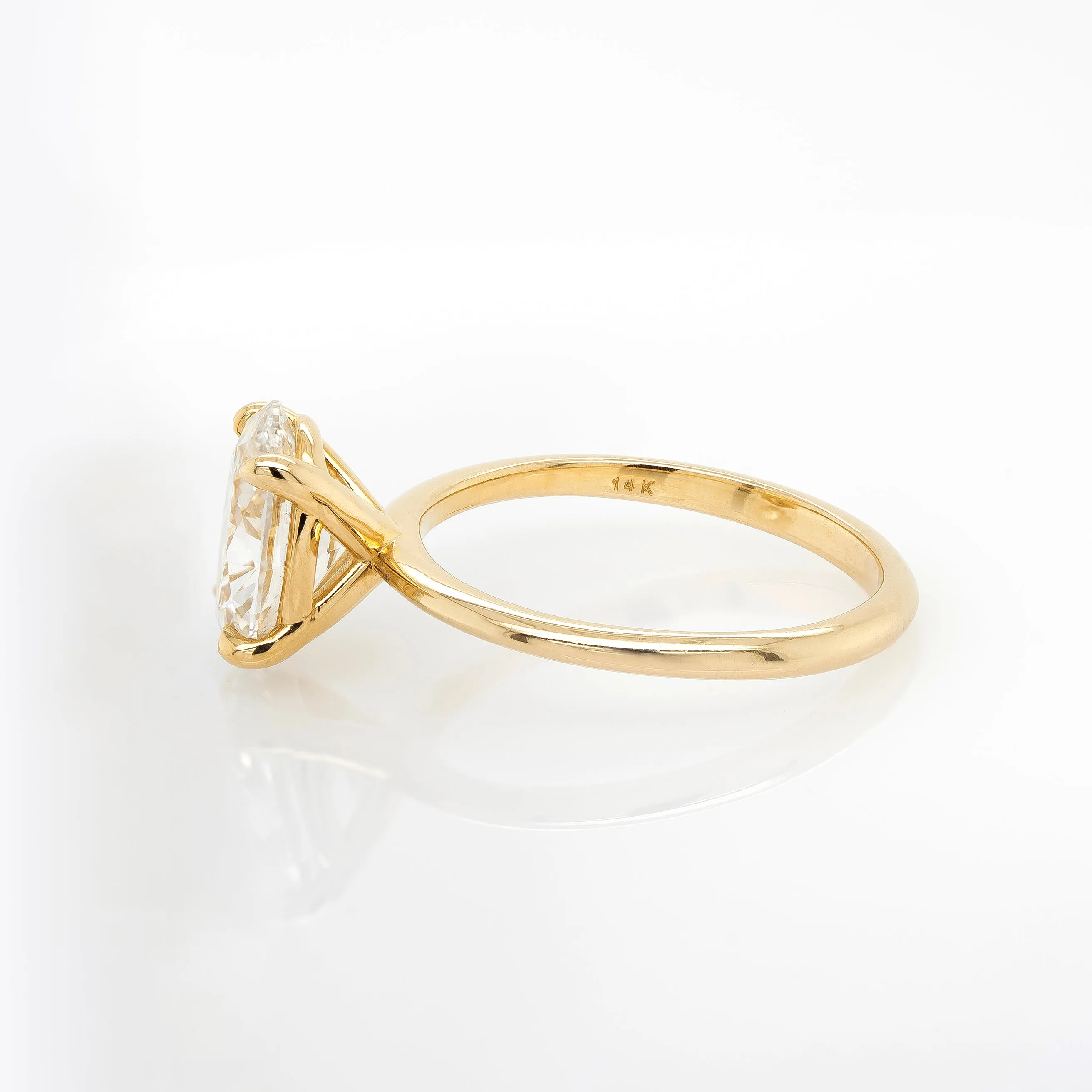 2ct Lab-Grown Oval Diamond Solitaire Engagement Ring