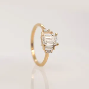 5 Emerald Cut Diamond Ring
