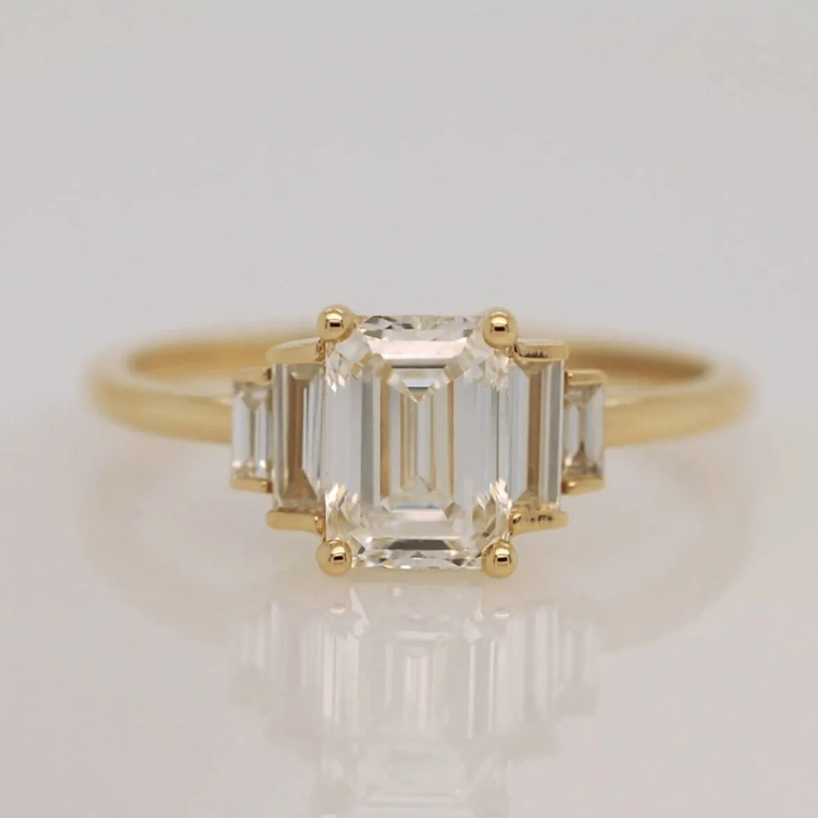 5 Emerald Cut Diamond Ring