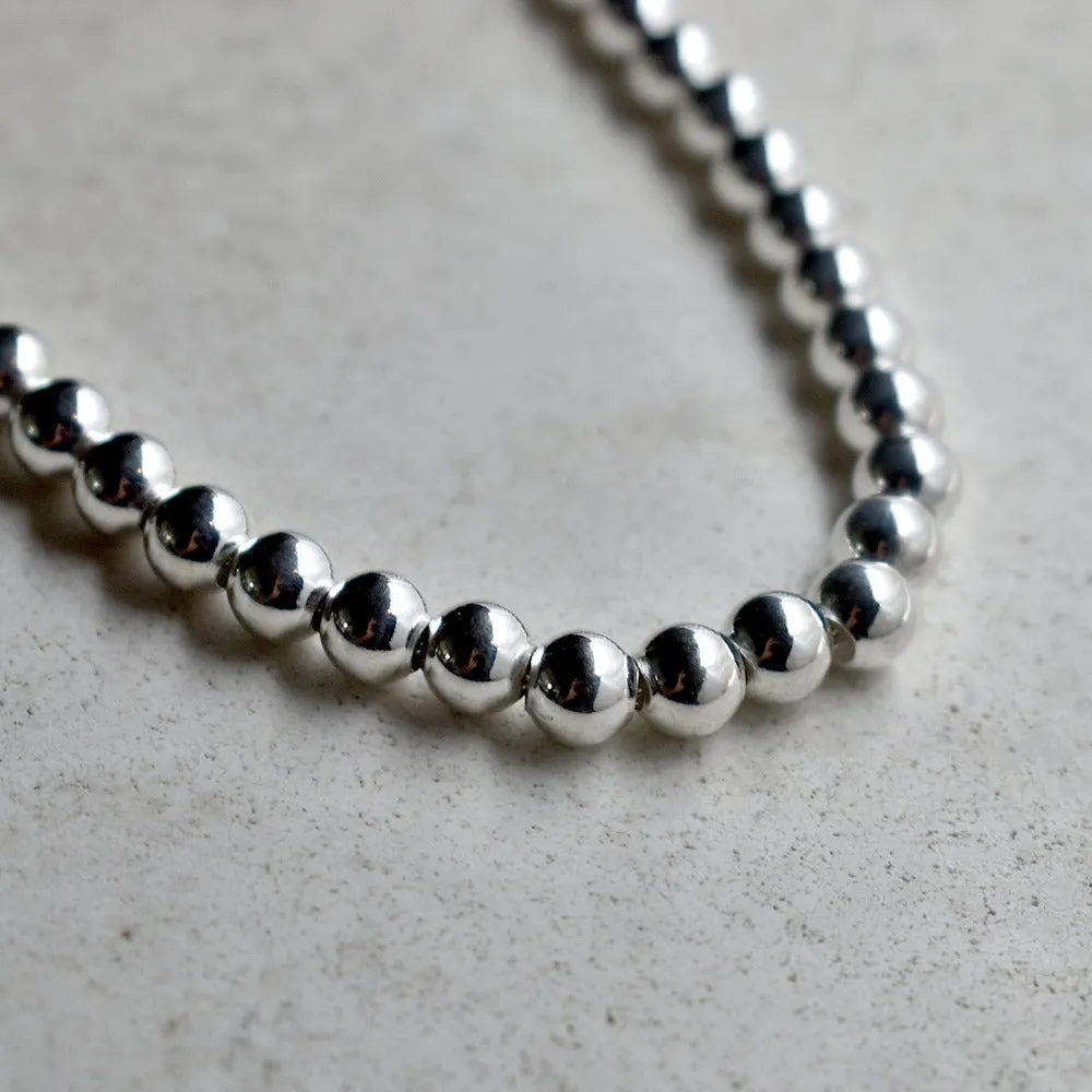 6mm Classic Silver Ball Necklace