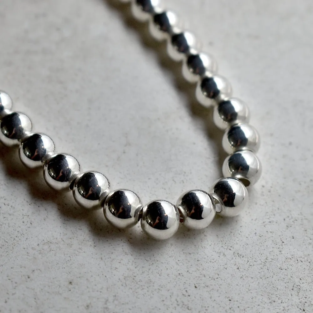 8mm Classic Silver Ball Necklace