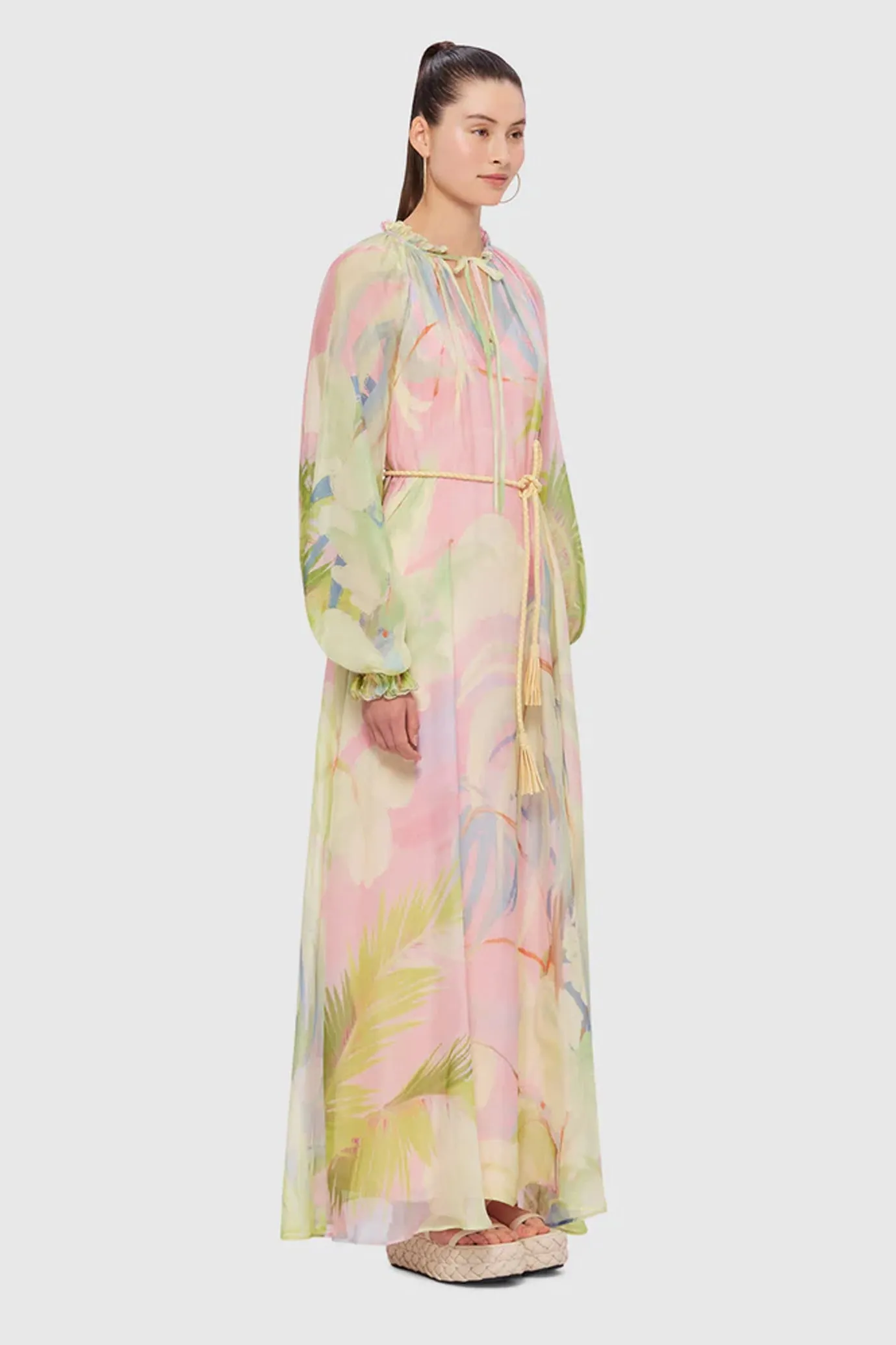 Alana Kaftan Maxi Dreamscape Print by Leo Lin