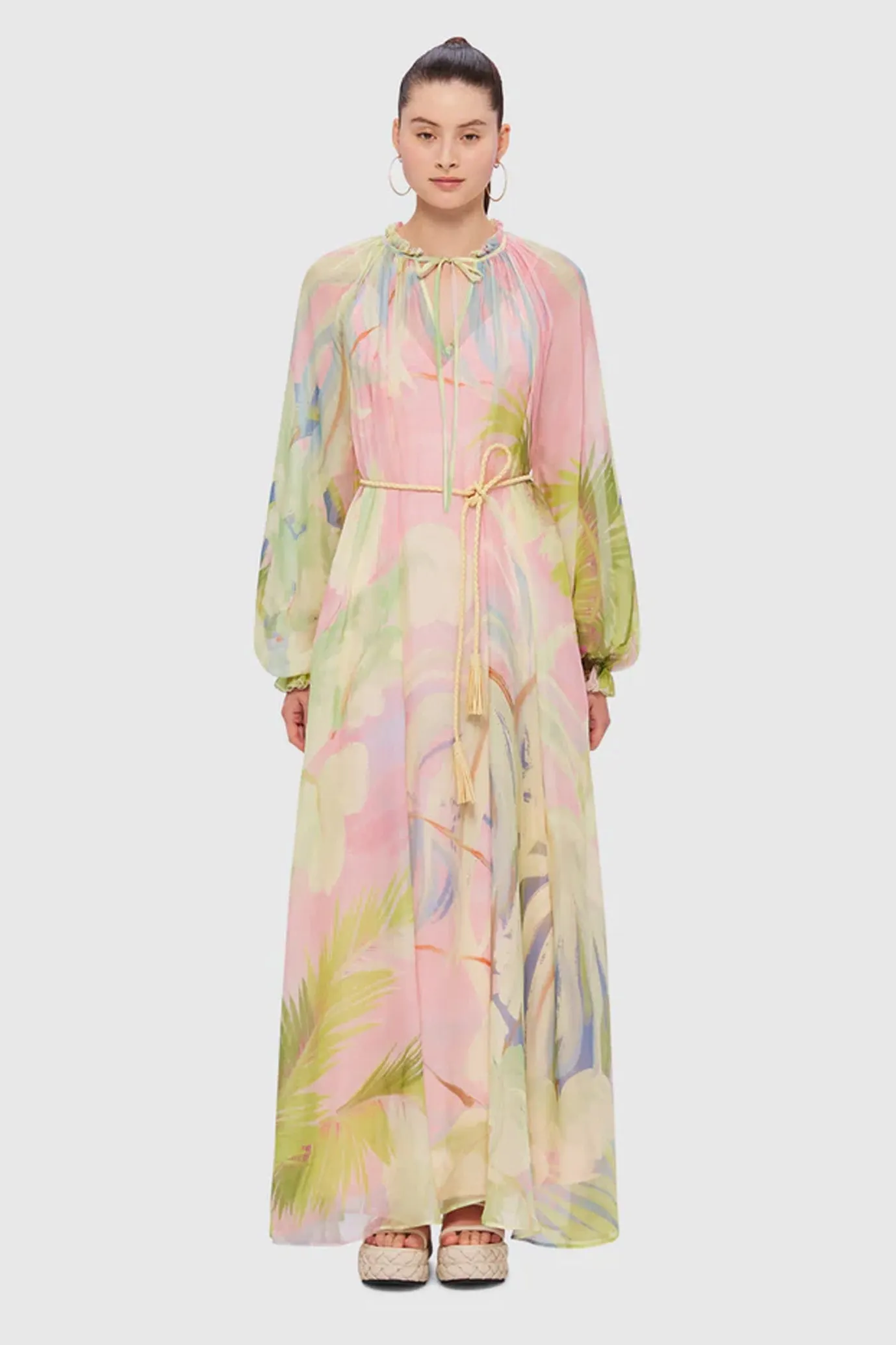 Alana Kaftan Maxi Dreamscape Print by Leo Lin