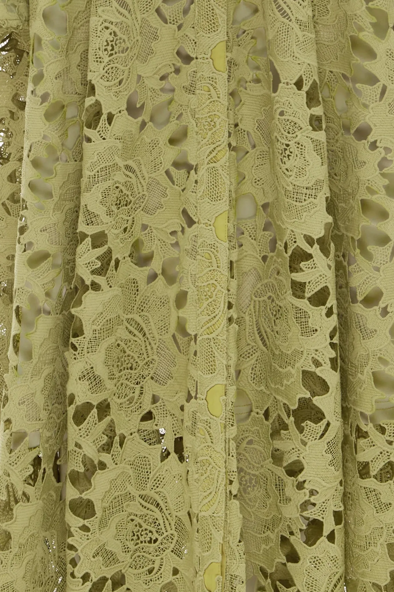 Aliyah Lace Butterfly Sleeve Midi Dress Olive by Leo Lin