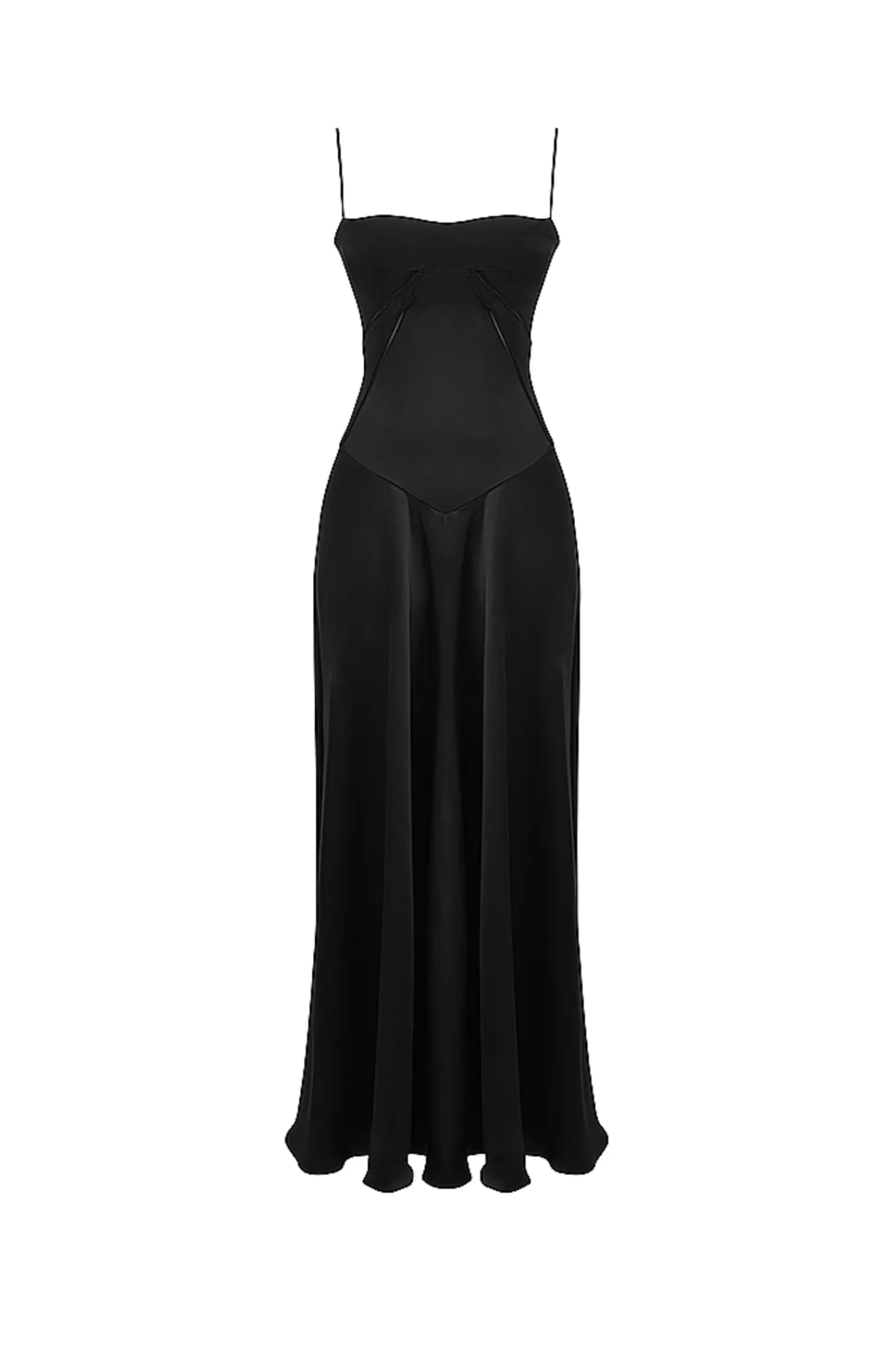 Anabella Black Lace Up Maxi Dress by House of CB