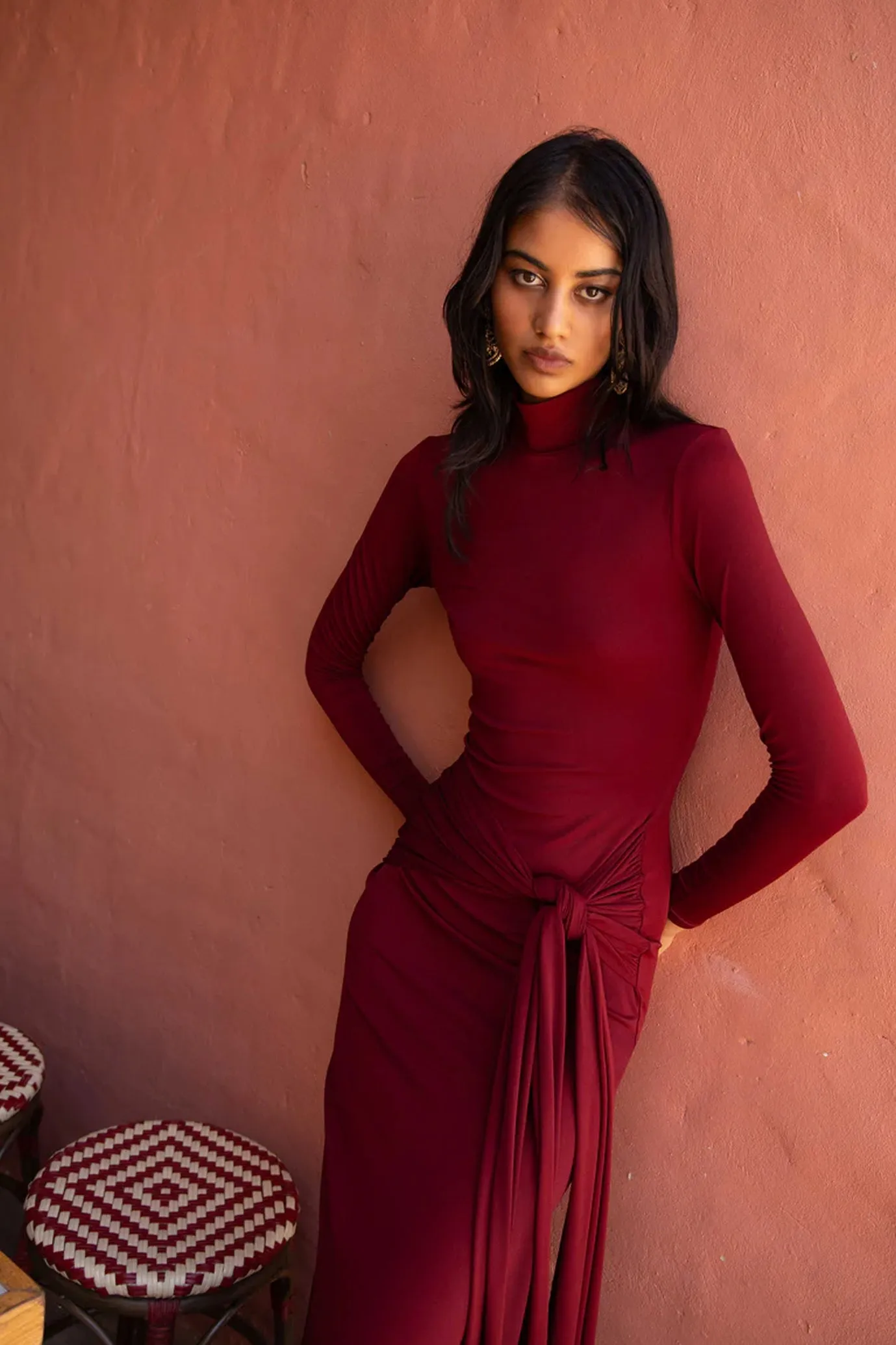 Aurelia Dress Merlot By Sonya Moda