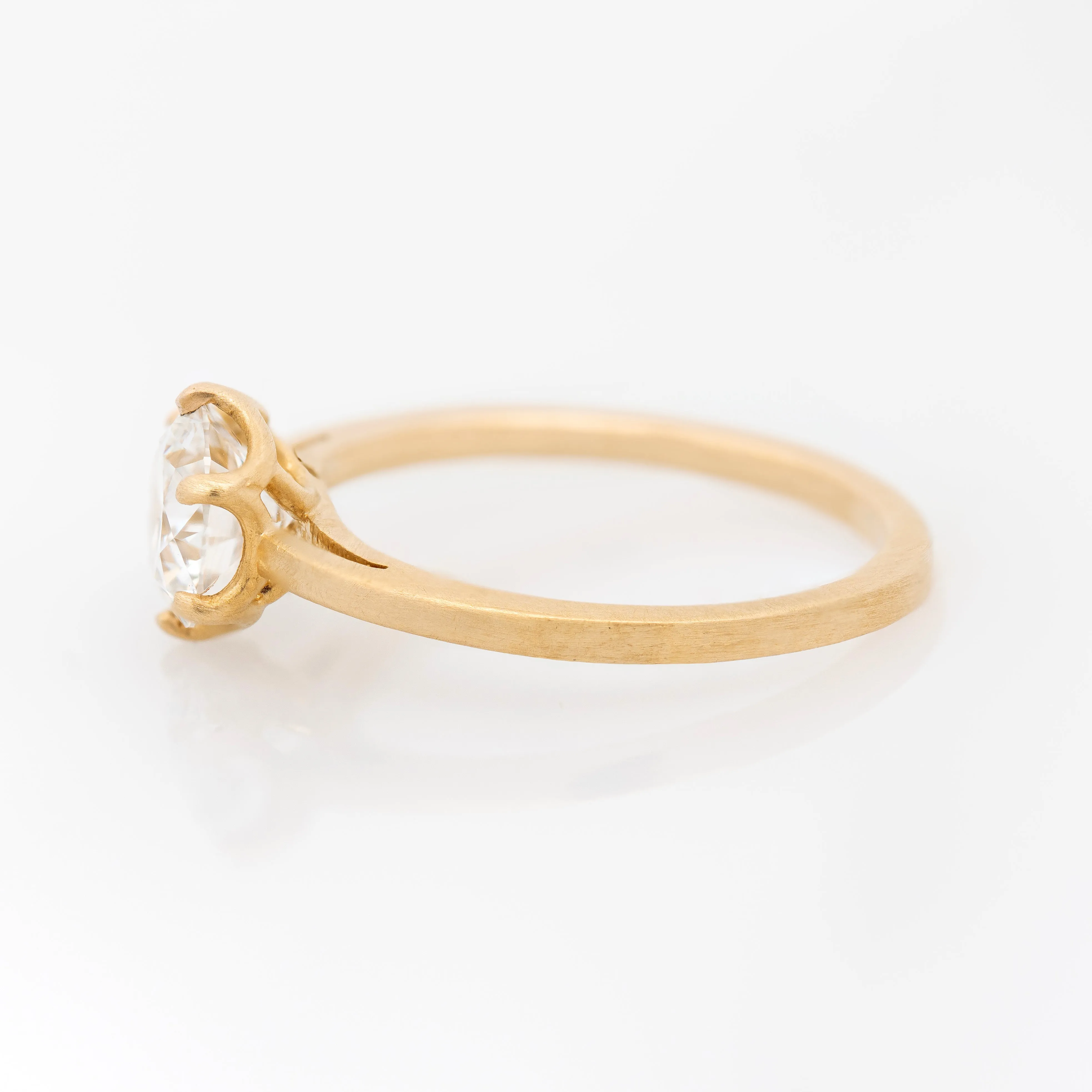 Basket Weave Solitaire Ring w/ 1.42ct Lab Diamond