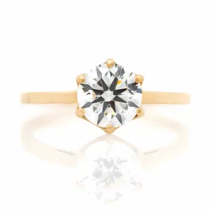 Basket Weave Solitaire Ring w/ 1.42ct Lab Diamond