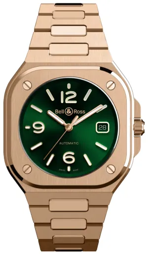 Bell & Ross BR 05 Auto Green Gold Bracelet Watch