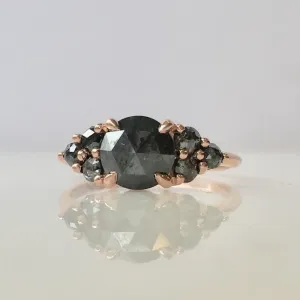 Black Diamond Cluster Ring