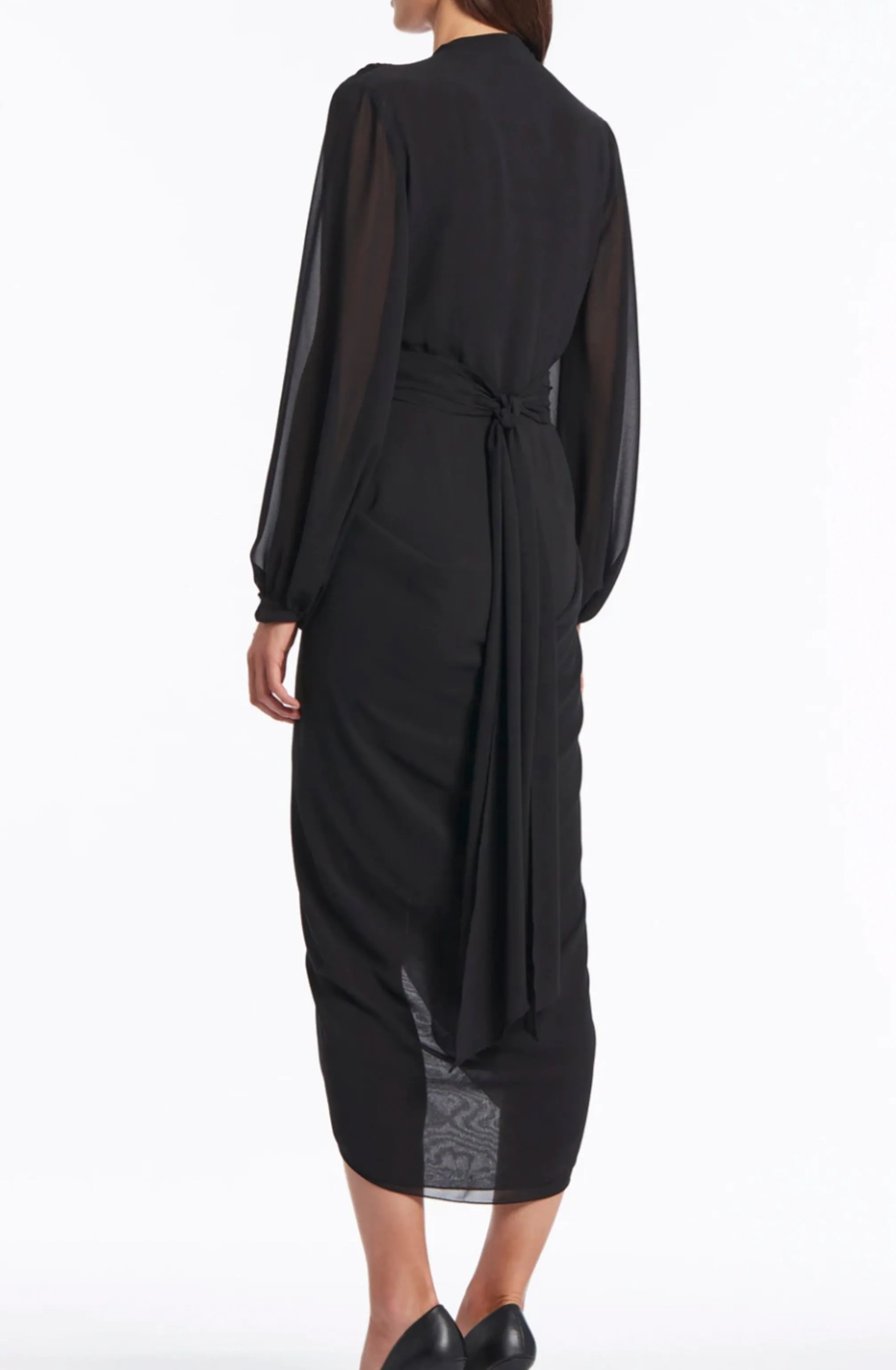 Black Modern Love Waterfall Dress by Carla Zampatti
