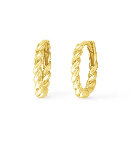 Braided Huggie Hoop Earrings
