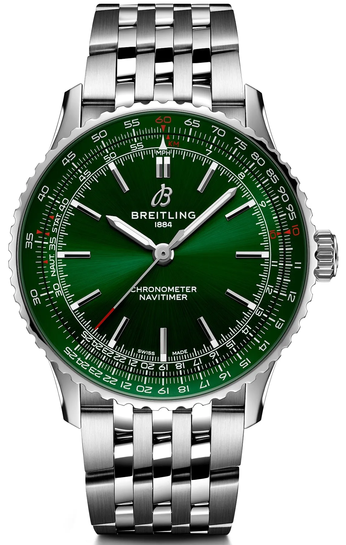 Breitling Navitimer Automatic 41 Green Bracelet Watch