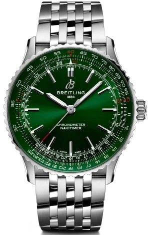Breitling Navitimer Automatic 41 Green Bracelet Watch