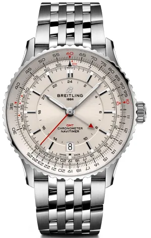 Breitling Navitimer Automatic GMT 41 Cream Bracelet Watch