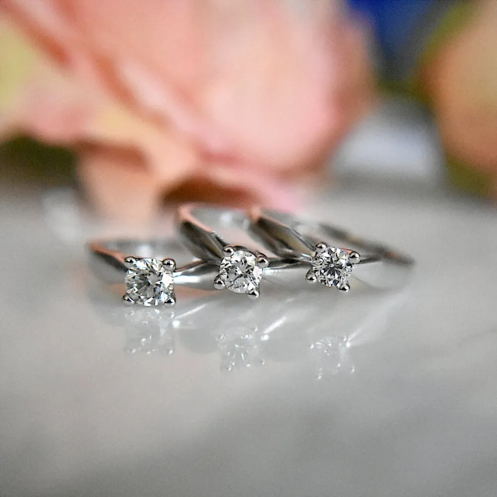 Cathedral-Set Diamond Solitaire Ring