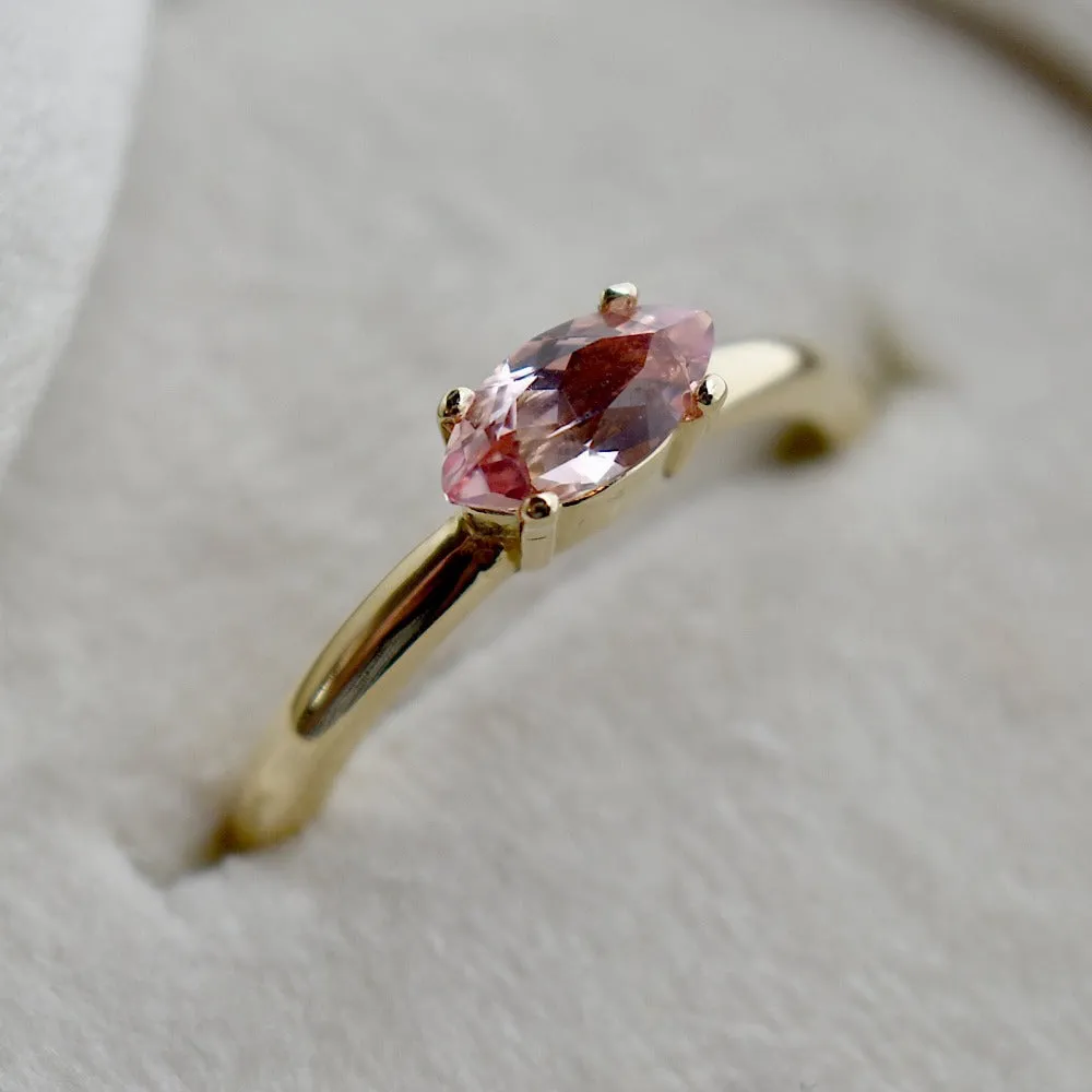 Champagne Sapphire Marquise Ring