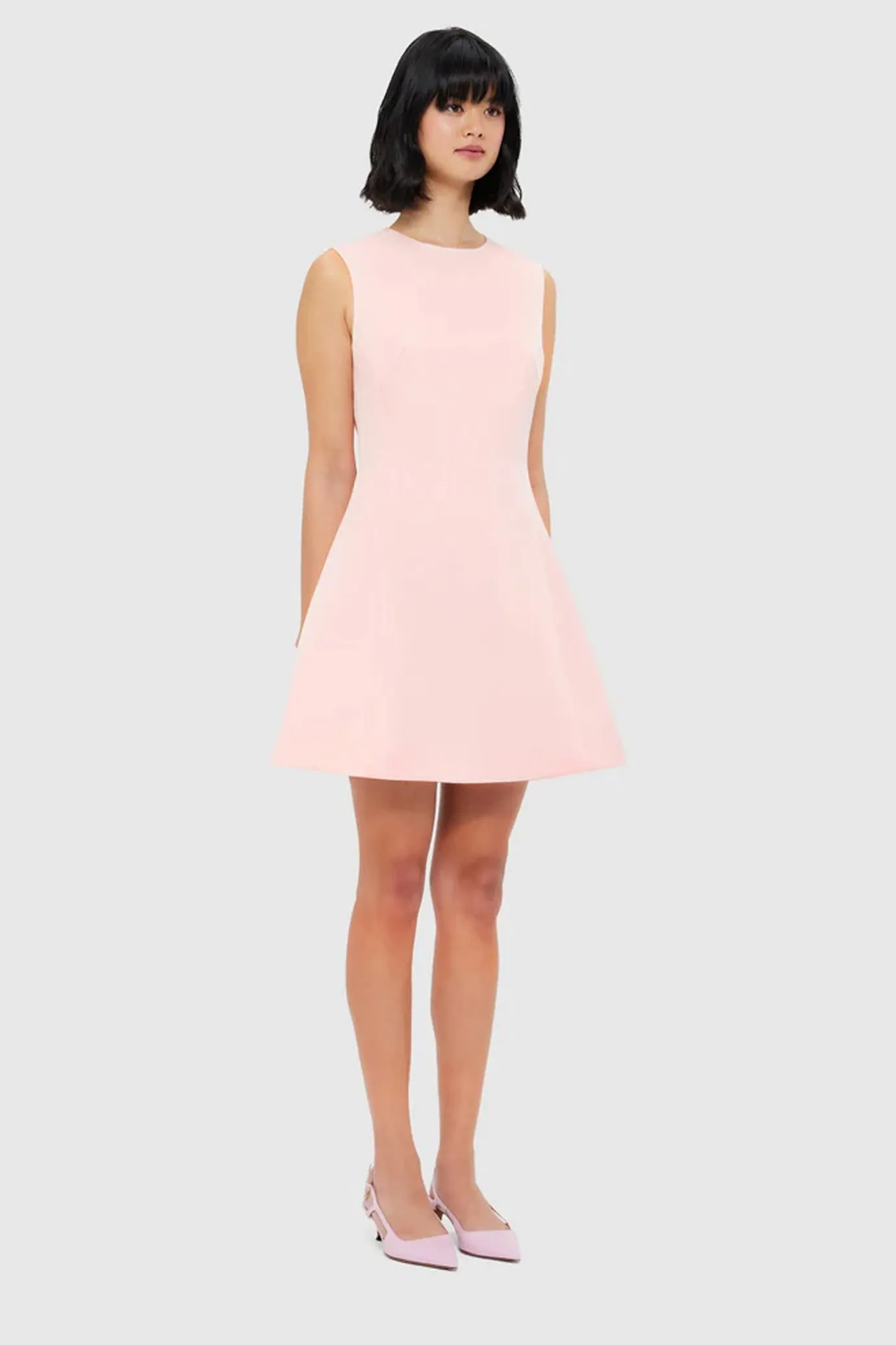 Chloe Sleeveless Mini Dress Soft Pink by Leo Lin