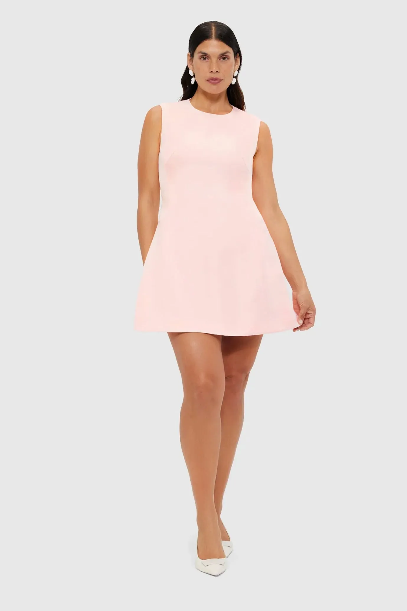 Chloe Sleeveless Mini Dress Soft Pink by Leo Lin