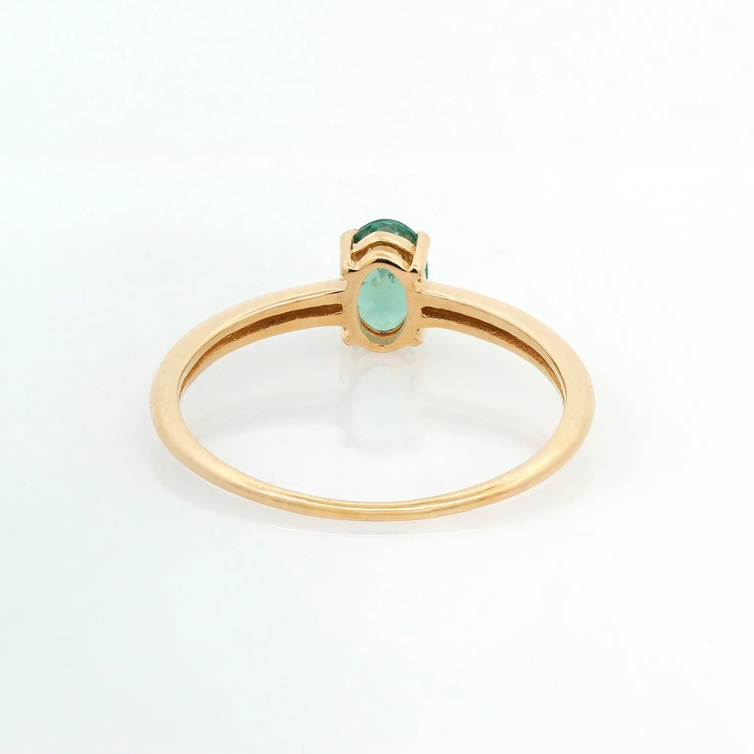 Claw Set Oval Green Tourmaline Ring