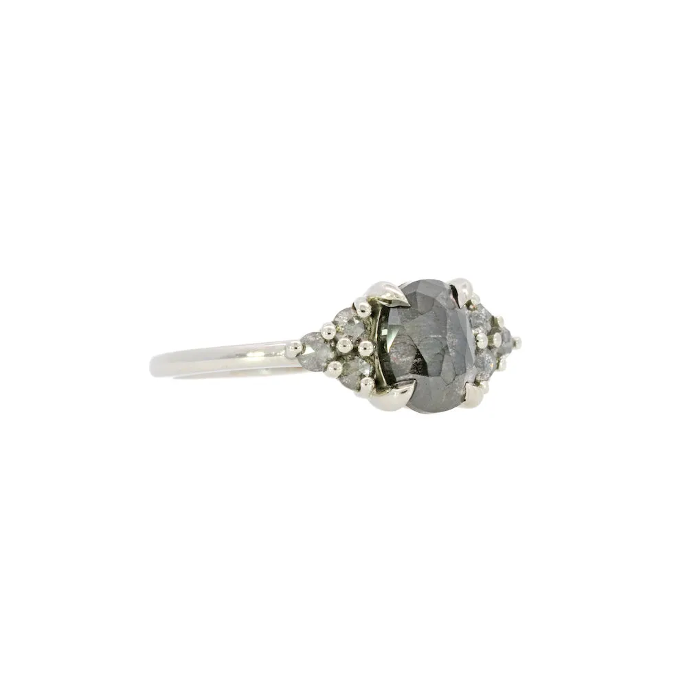 'Cleo' Oval Salt & Pepper Diamond Ring