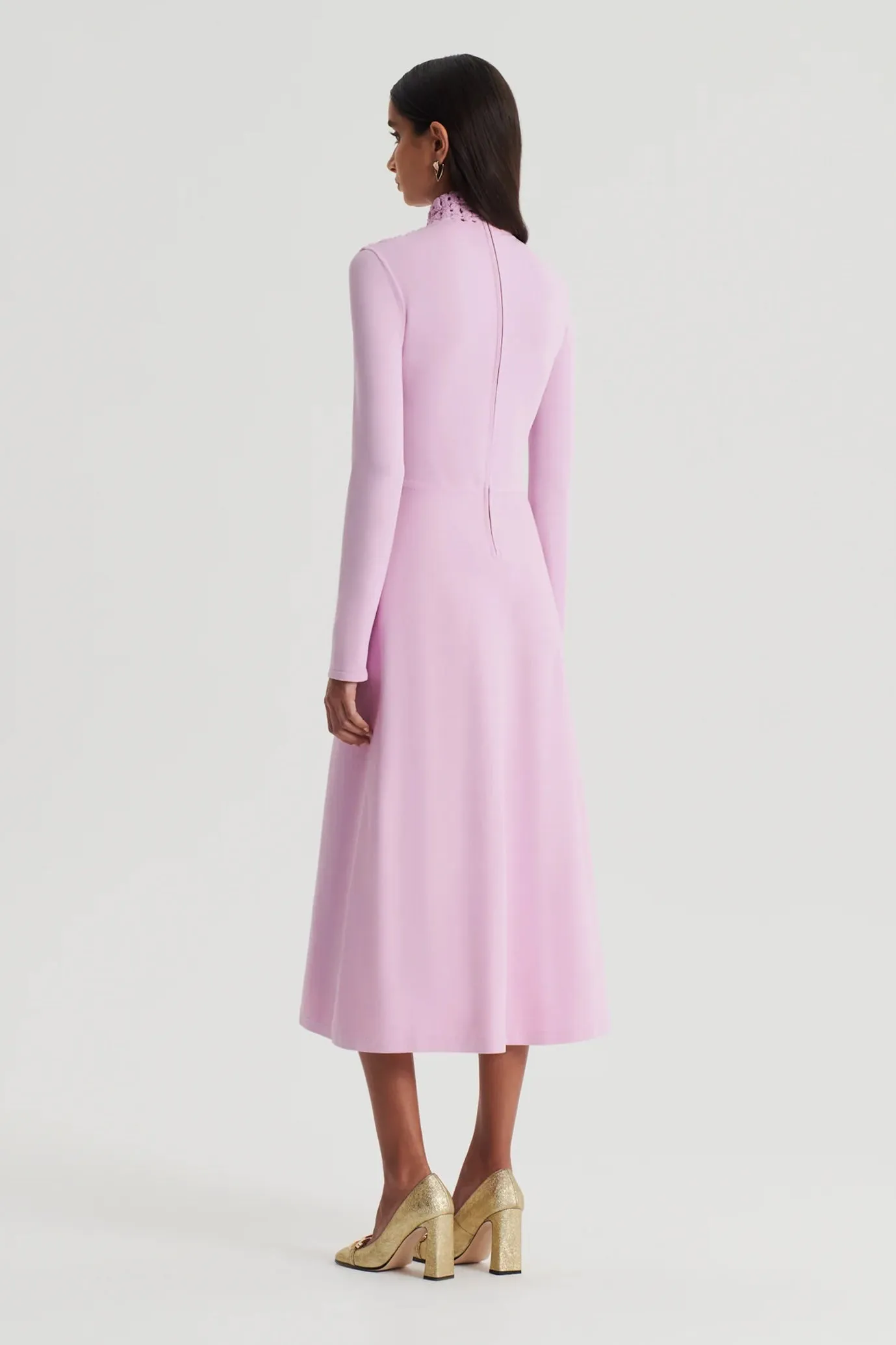 Crepe Knit Daisy Dress Mauve by Scanlan Theodore