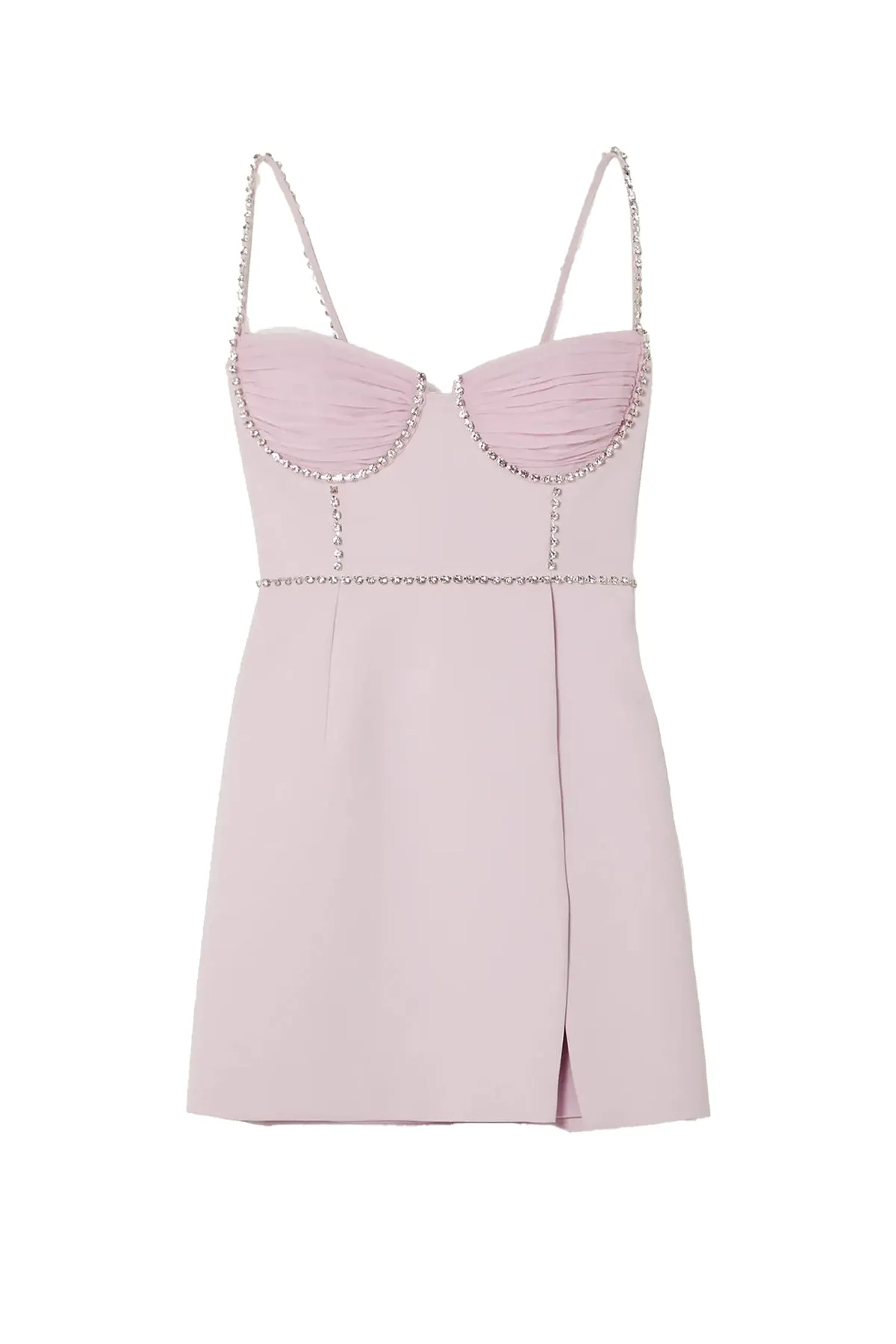Crystal-Embellished Crepe Mini Dress by Self-Portrait