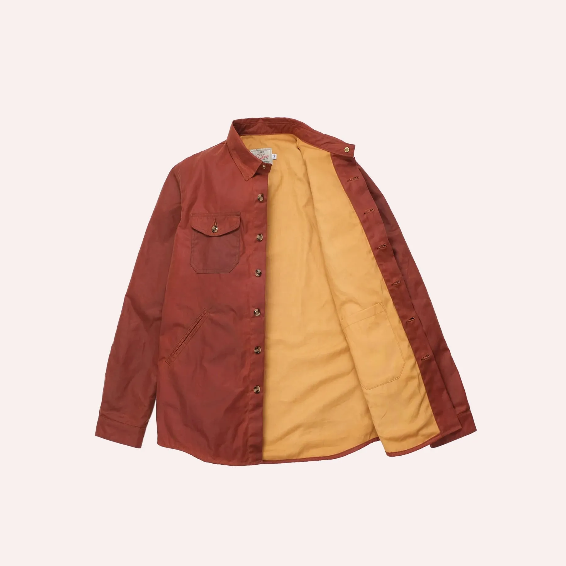 Dehen Crissman Over Shirt Wax Coat Brick