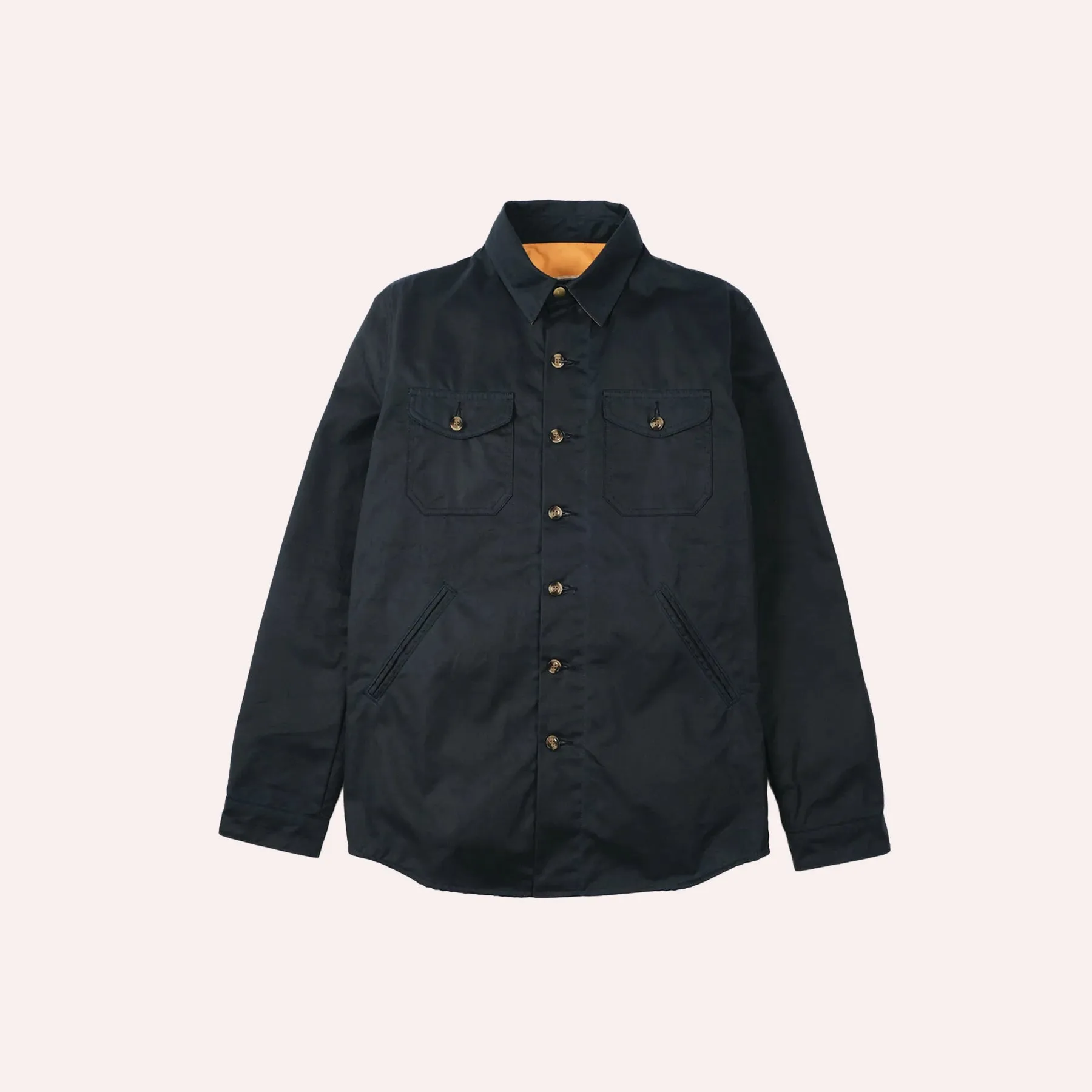 Dehen Crissman Over Shirt Wax Coat Dark Navy