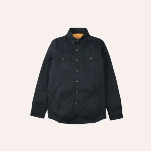 Dehen Crissman Over Shirt Wax Coat Dark Navy