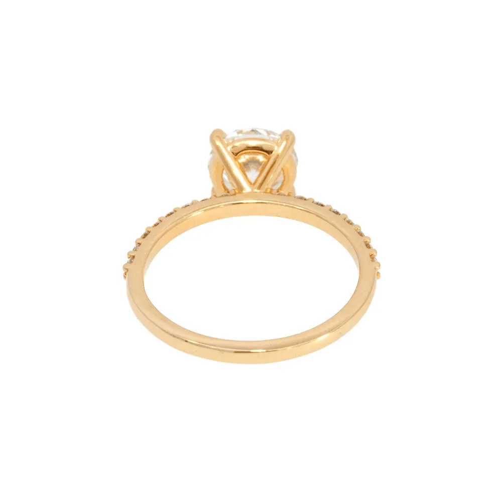 Diamond Solitaire with Diamond Pave Semi Eternity