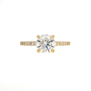 Diamond Solitaire with Diamond Pave Semi Eternity