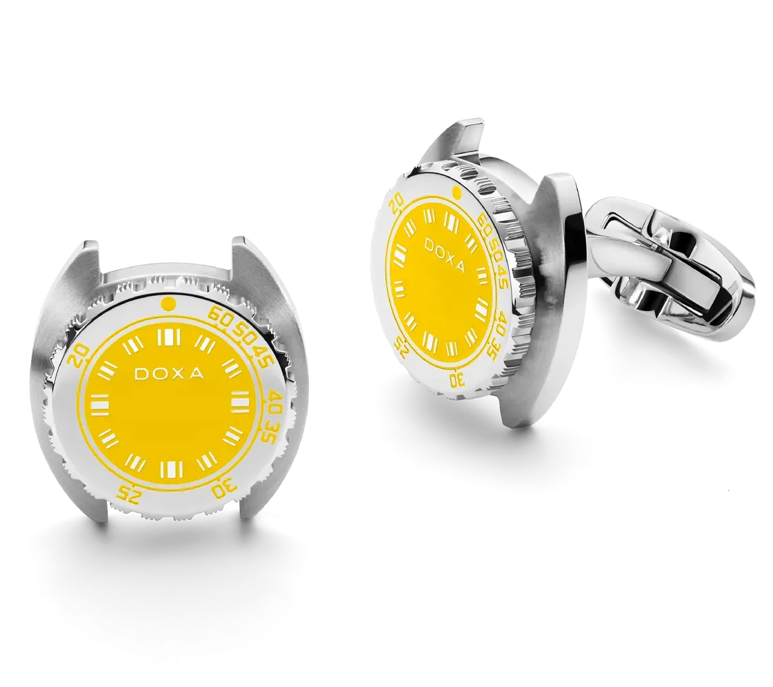 Doxa Cufflinks SUB Divingstar Yellow
