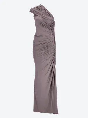 Draped dress in supple jersey