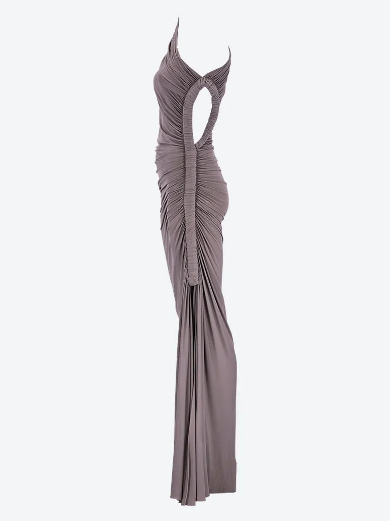 Draped dress in supple jersey