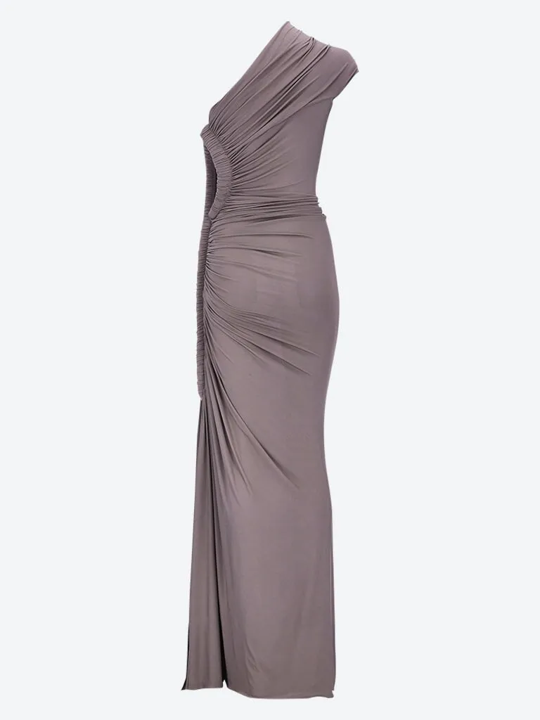 Draped dress in supple jersey