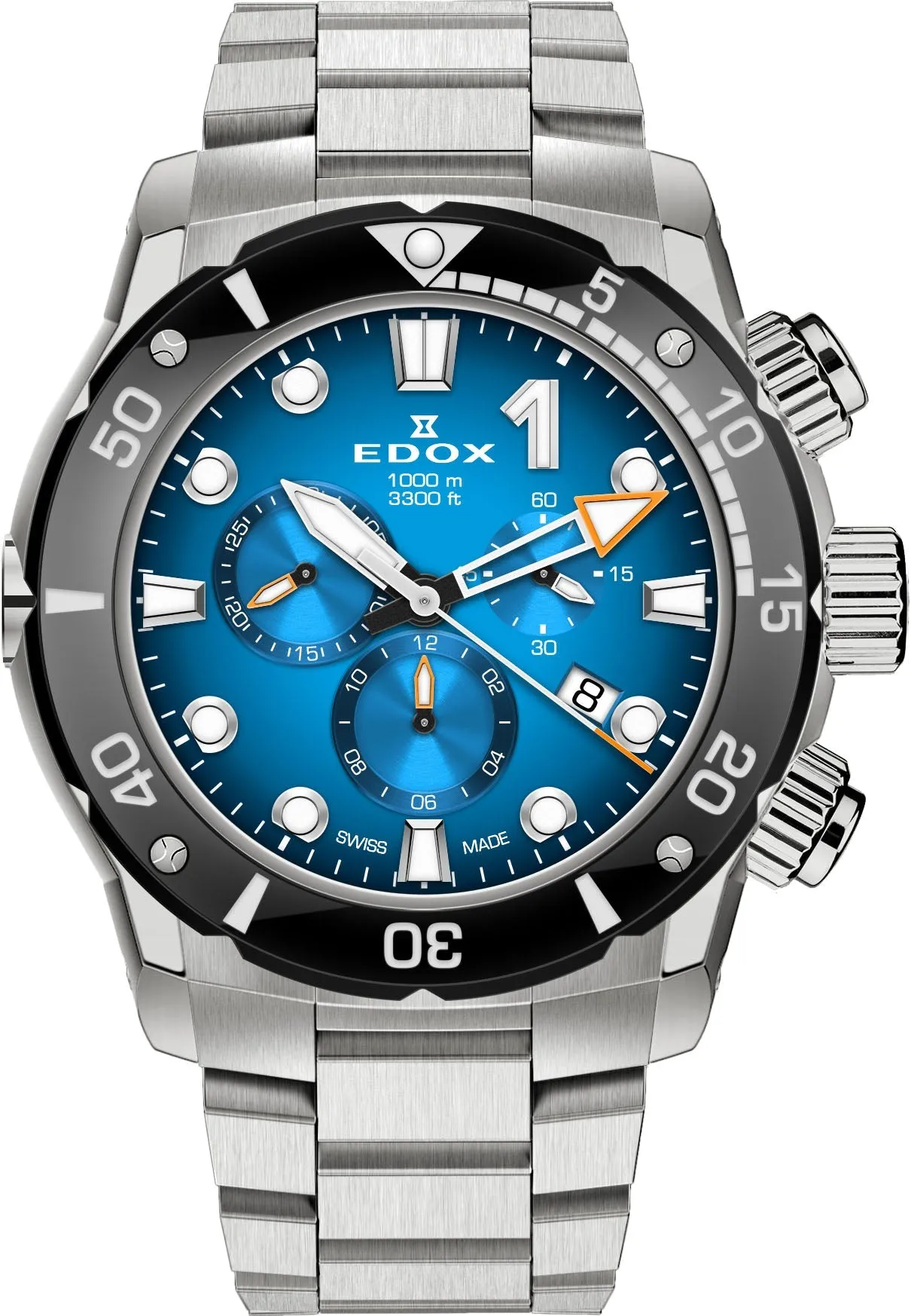 Edox CO-1 Chrono Quartz Titanium Mens Watch