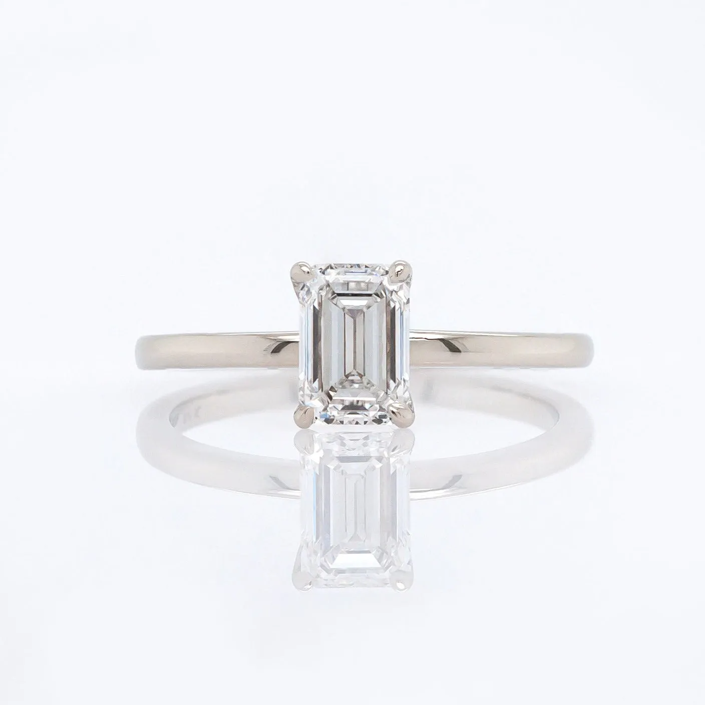 Emerald Cut Diamond Solitaire