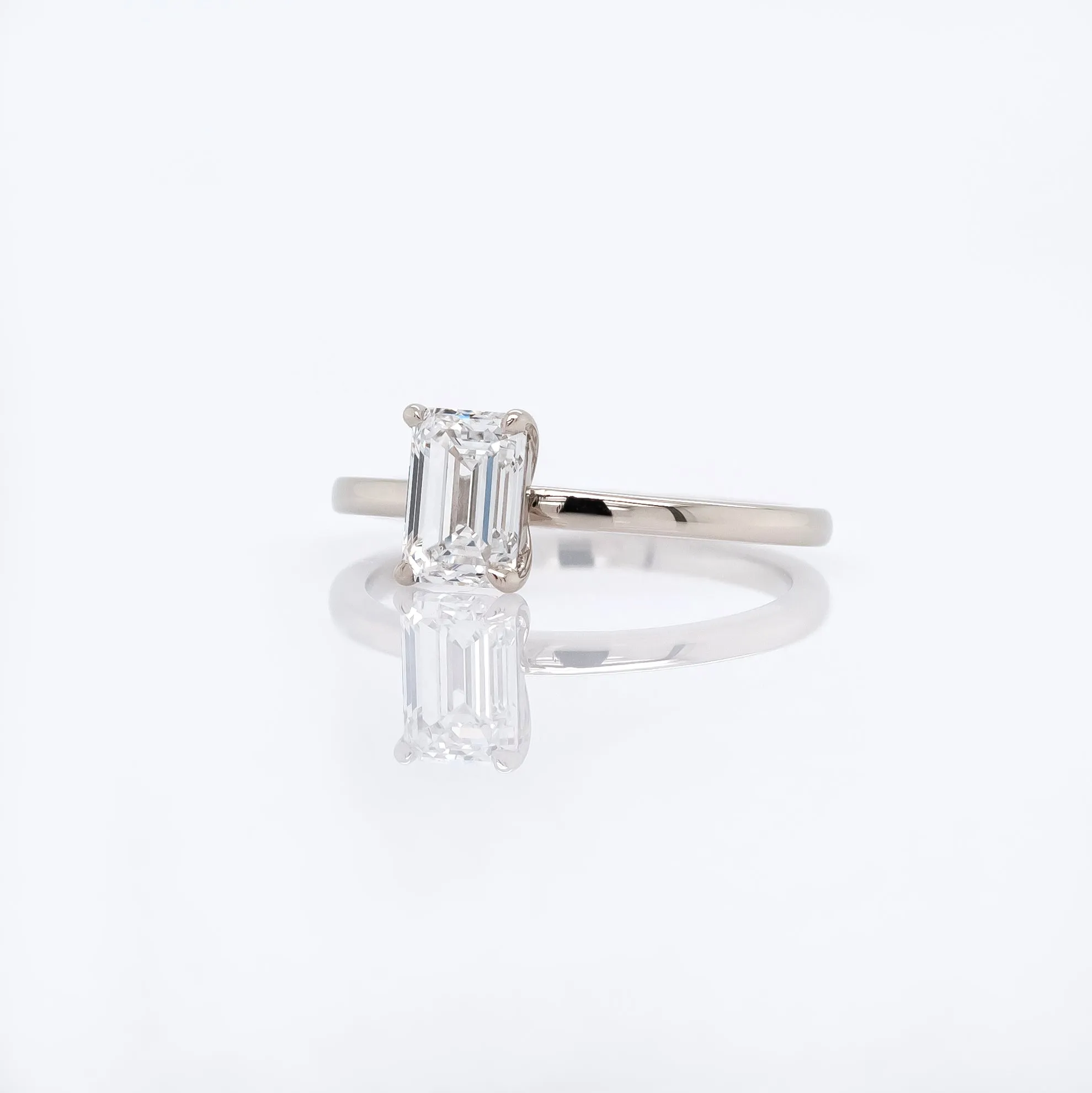 Emerald Cut Diamond Solitaire