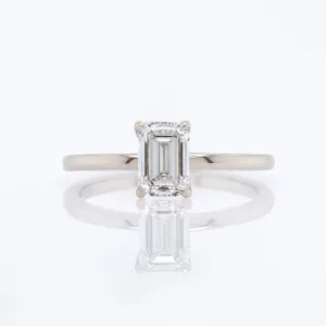 Emerald Cut Diamond Solitaire