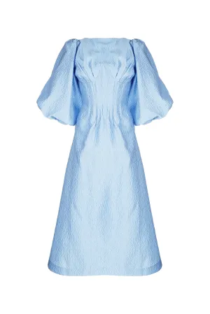 Emiko Balloon-Sleeve Maxi Dress Light Blue by Rachel Gilbert