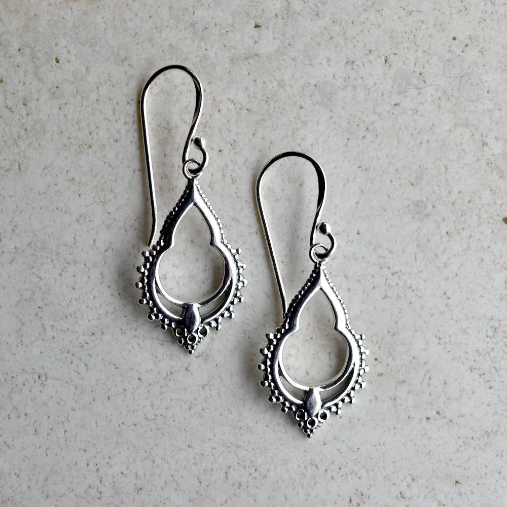 Filigree Open Teardrop Earrings