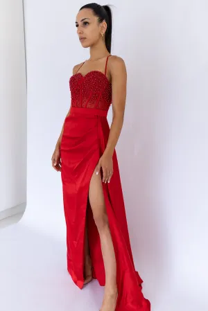 FINAL SALE: Delta Corset Gown Red by HSH
