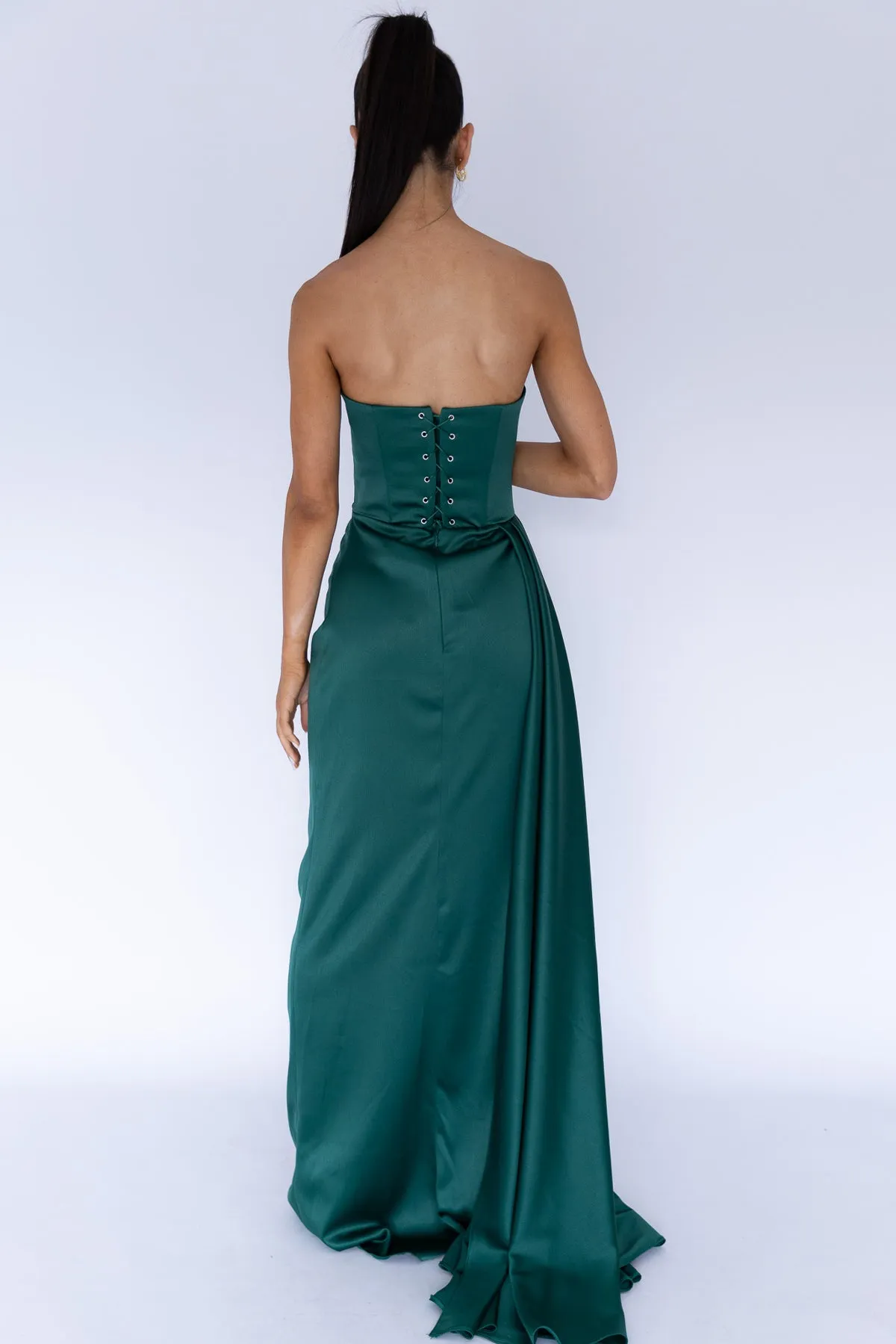 FINAL SALE: Eliza Corset Dress Emerald by HSH