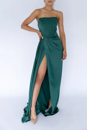 FINAL SALE: Eliza Corset Dress Emerald by HSH