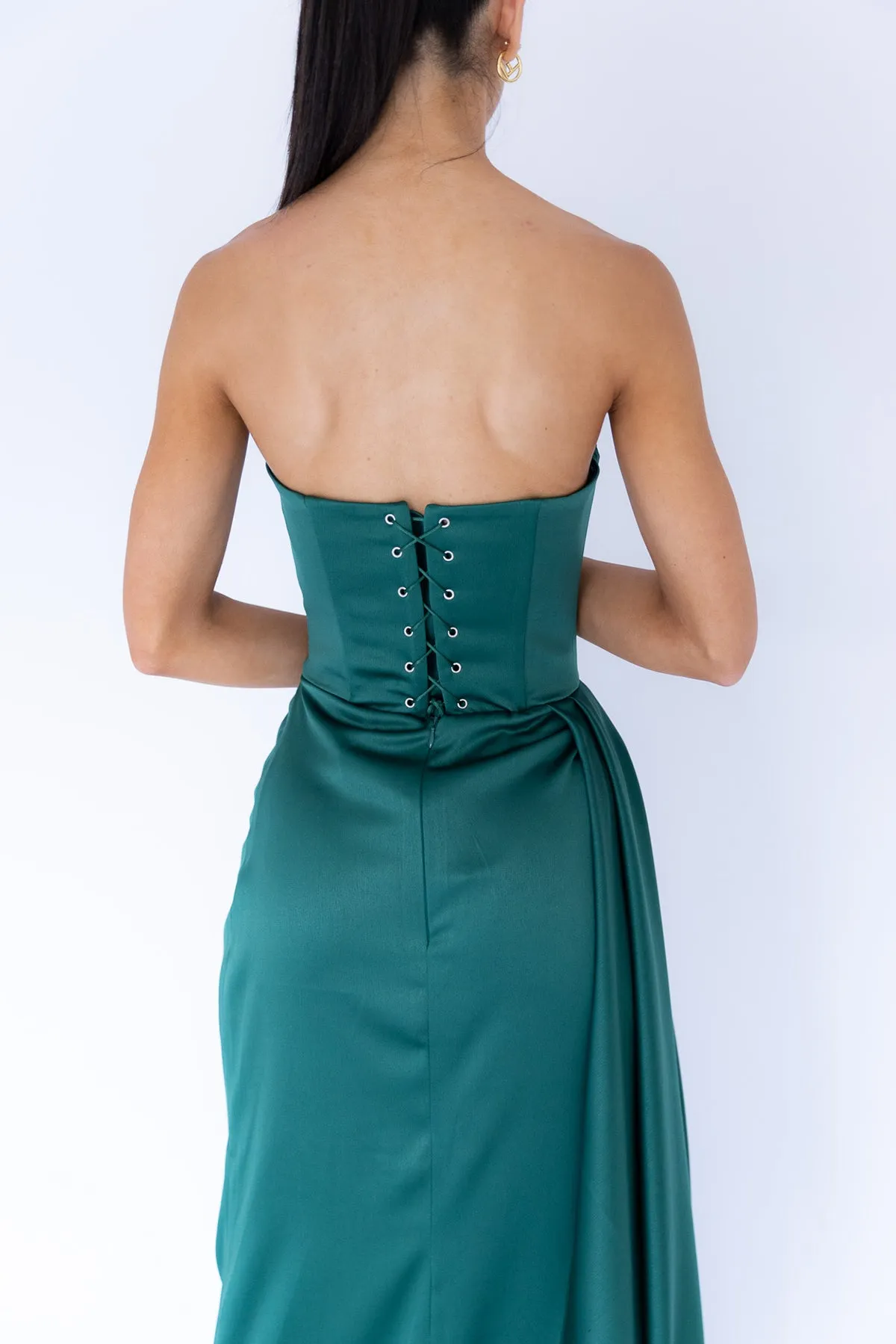 FINAL SALE: Eliza Corset Dress Emerald by HSH